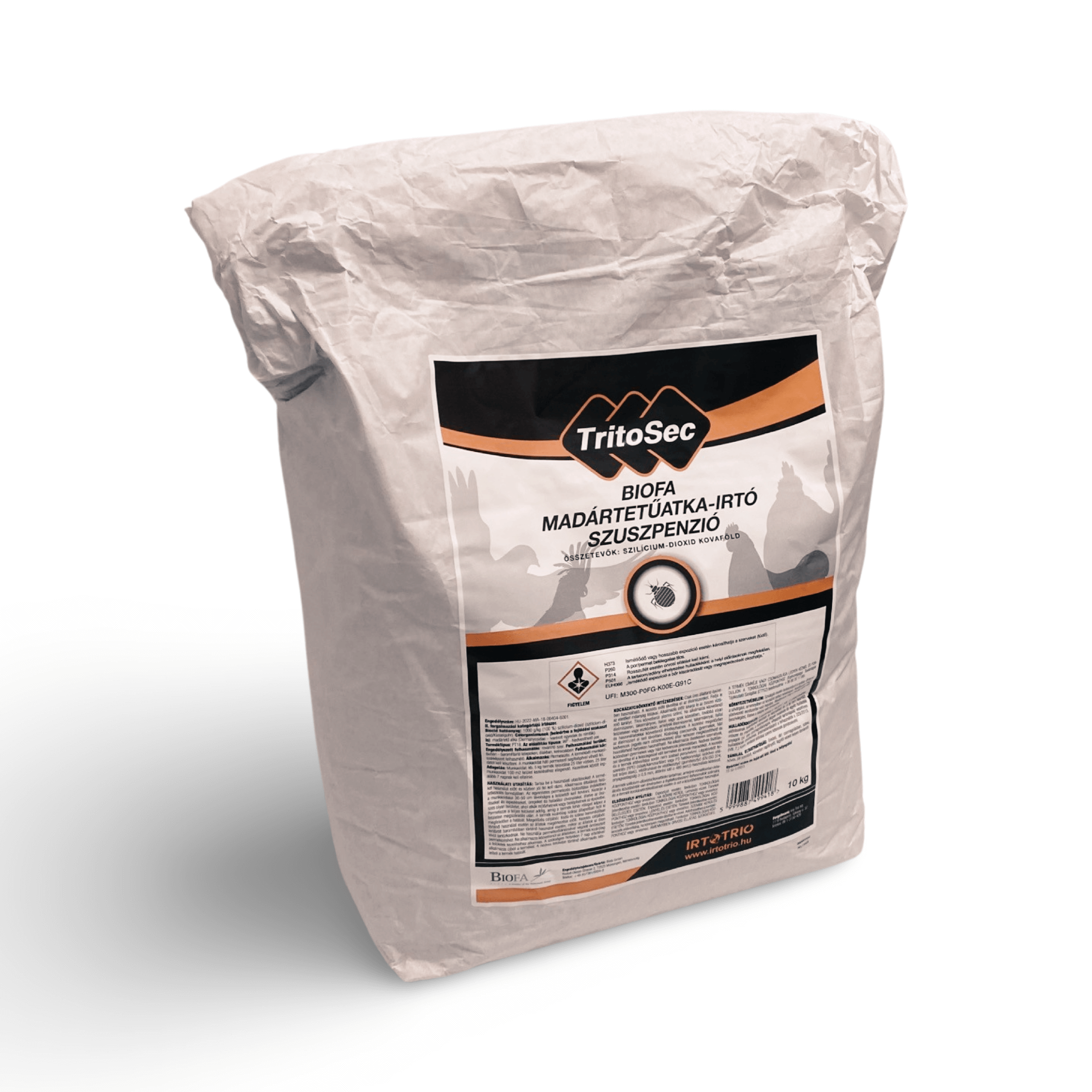TritoSec Madártetűatka irtószer szuszpenzió, madártetű elleni védelem kovafölddel, 10 kg - Image 2