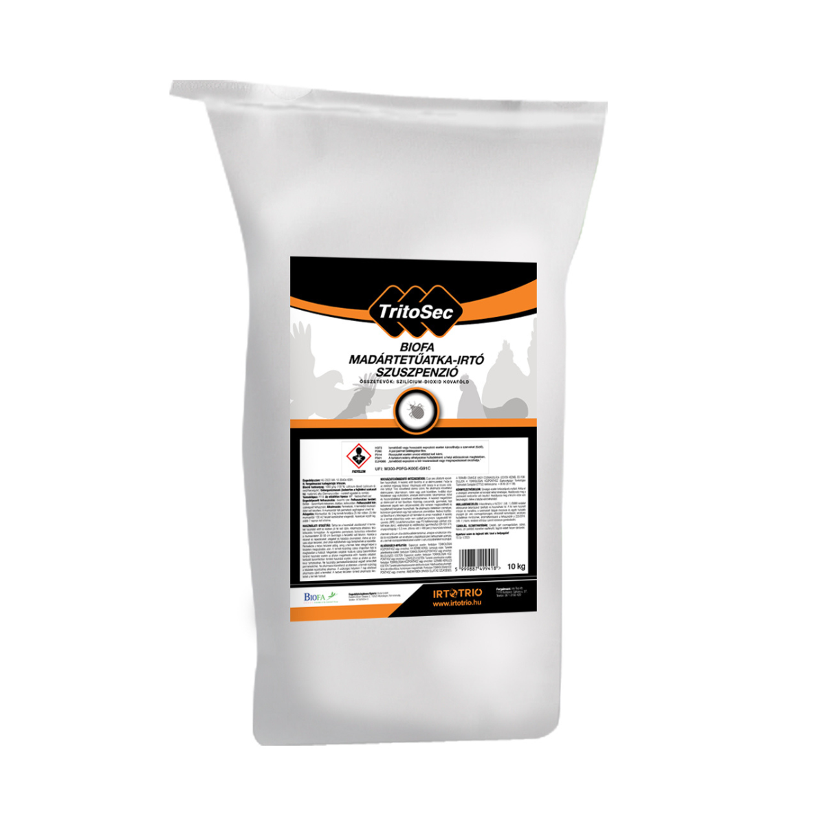 TritoSec Madártetűatka irtószer szuszpenzió, madártetű elleni védelem kovafölddel, 10 kg - Image 4