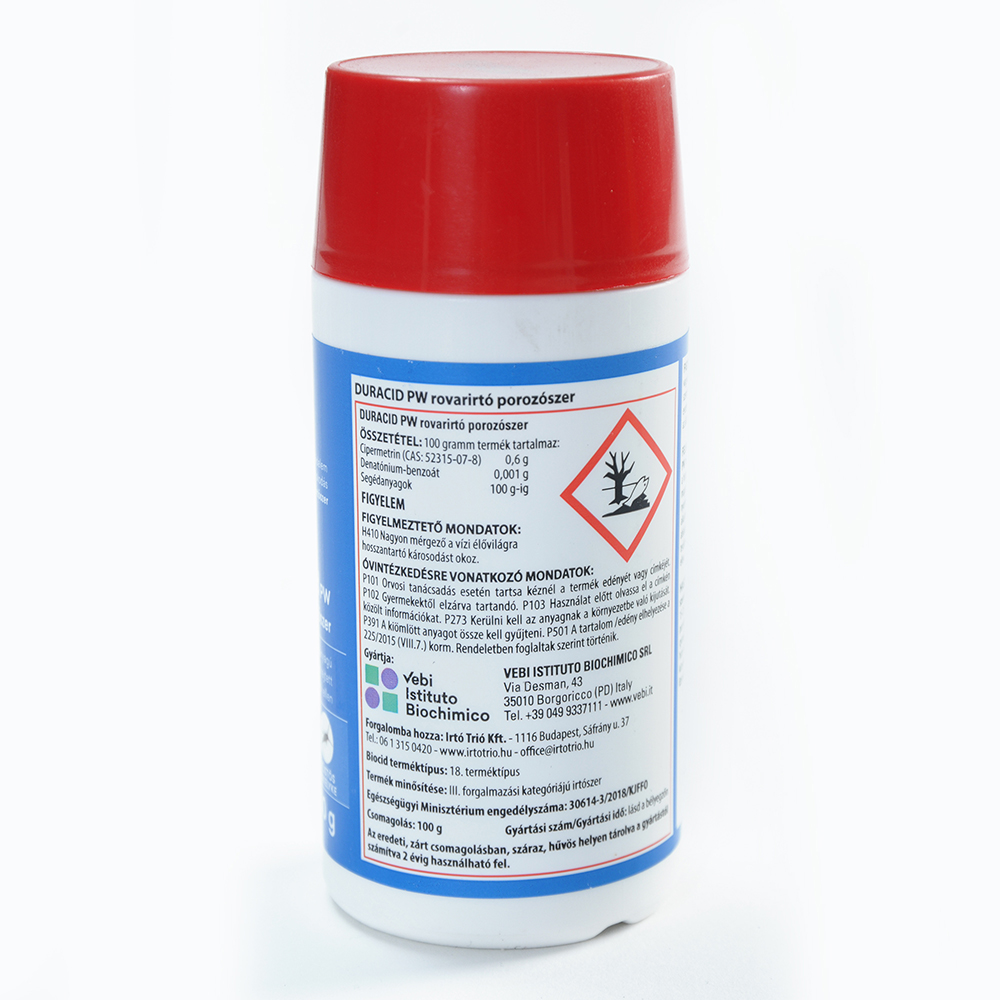 Vebi Duracid PW rovarirtó porozószer, rovarriasztó por, 100 g - Image 5